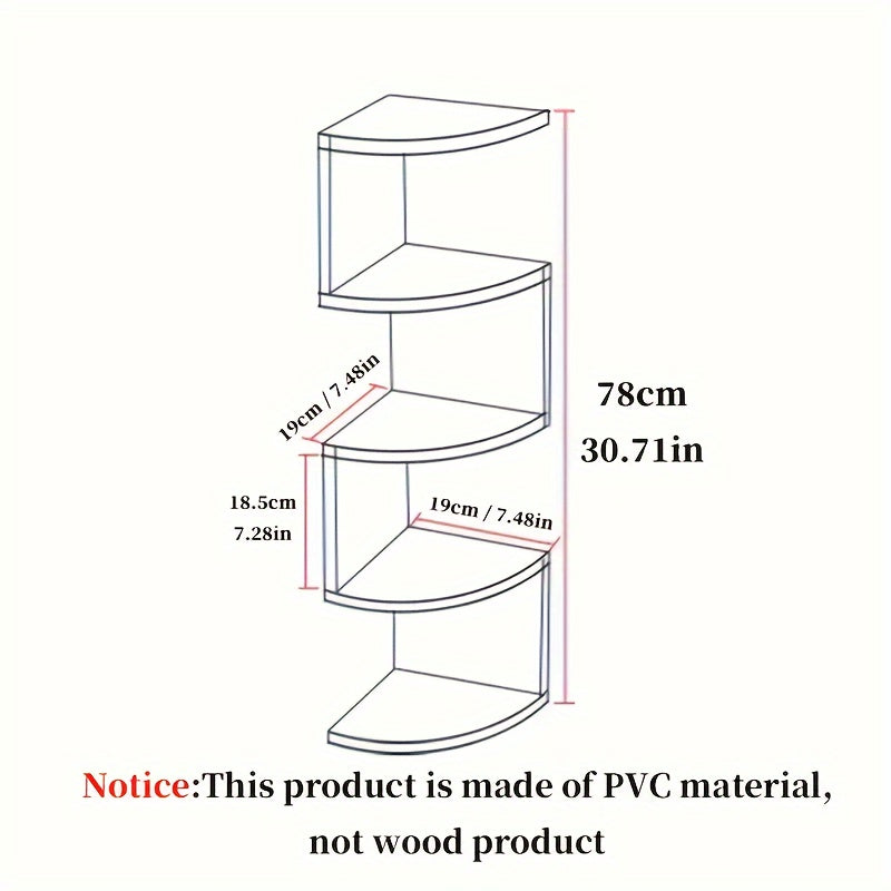 5-Tier Corner Floating Shelf | Decoration Items |