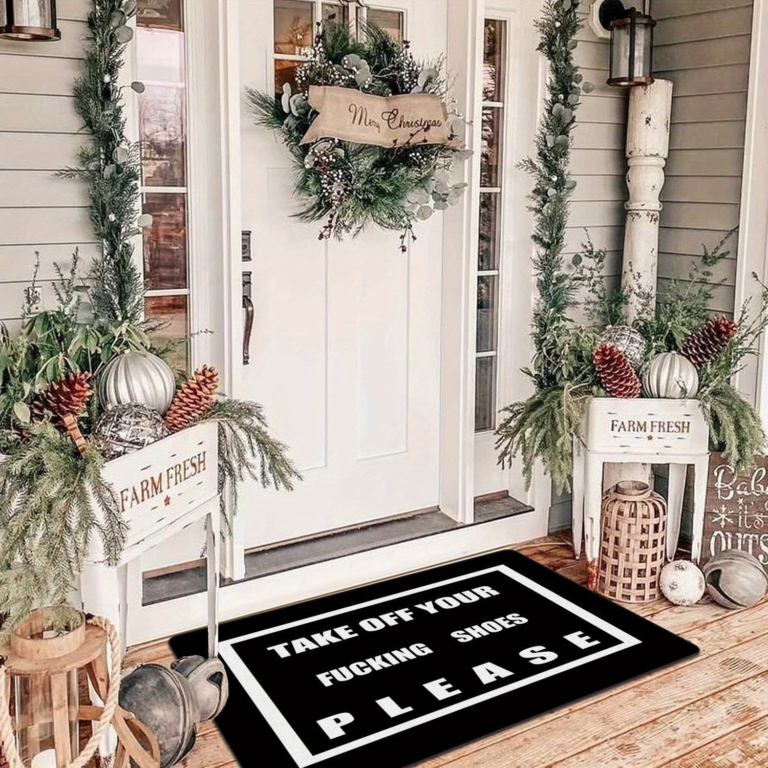 Funny Phrase Pattern Welcome Doormat | Rugs & Mats |