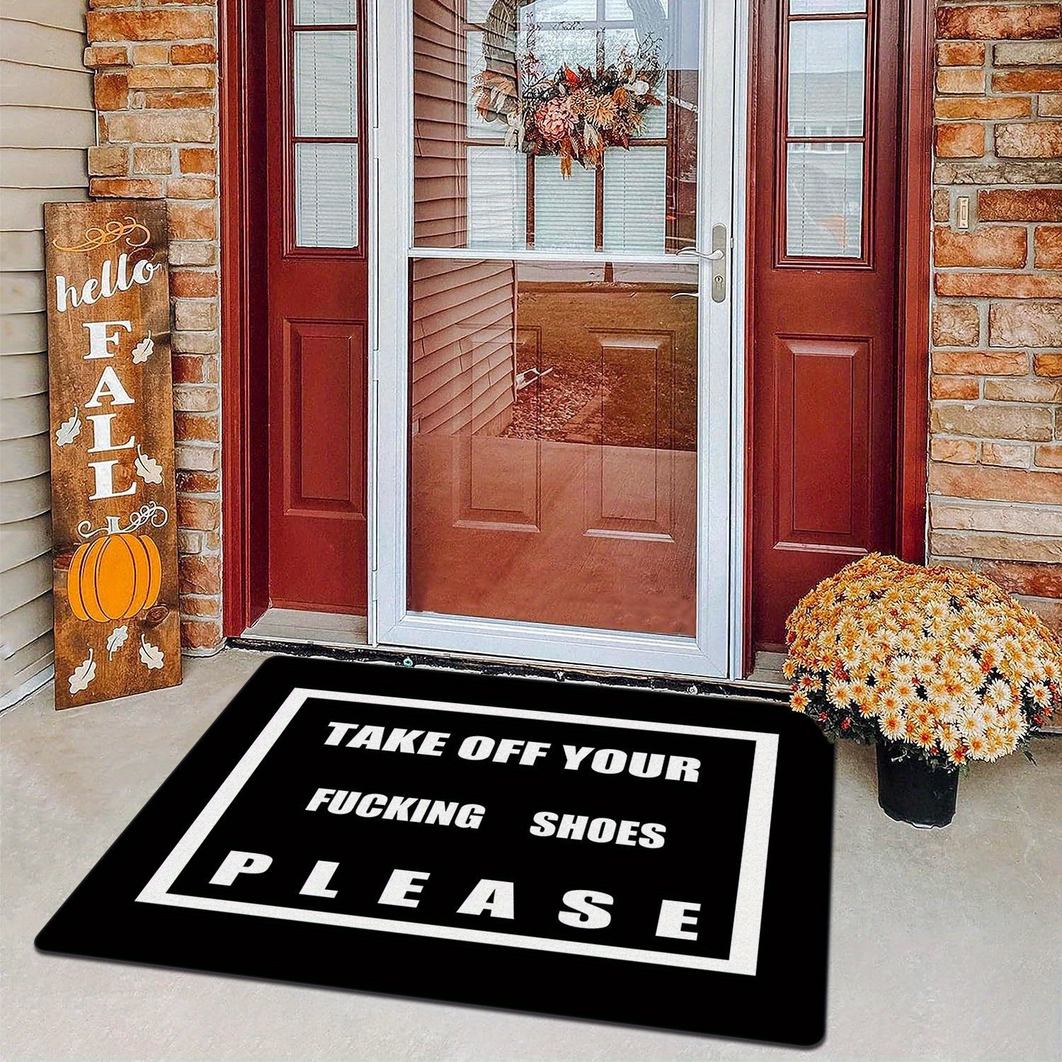 Funny Phrase Pattern Welcome Doormat | Rugs & Mats |