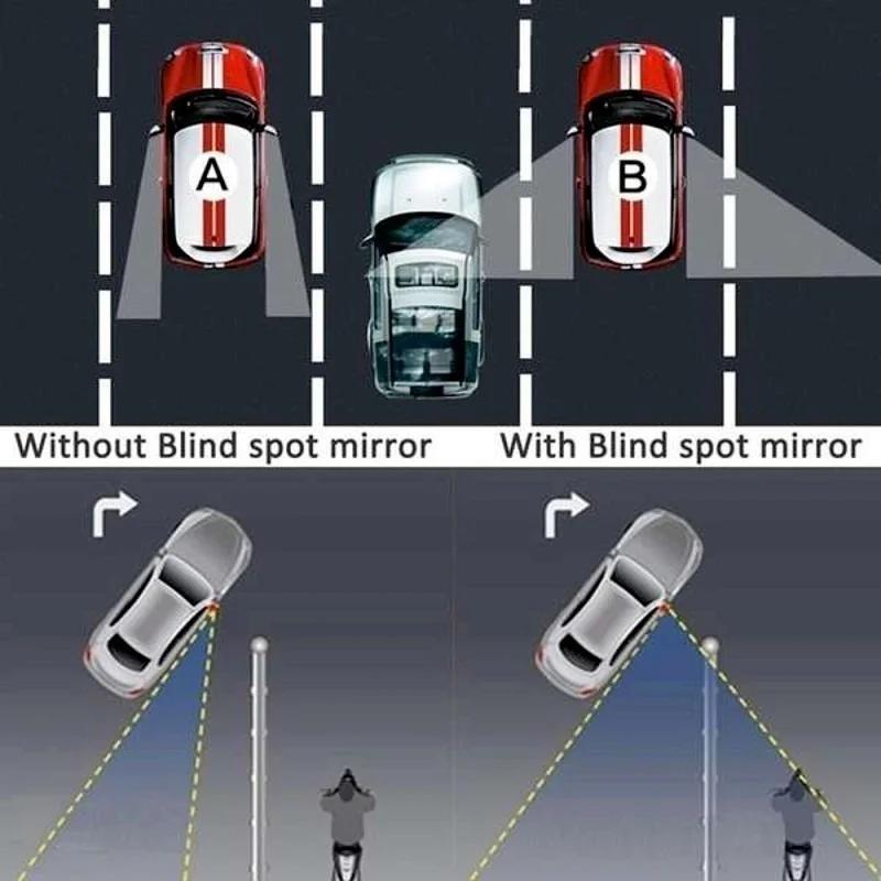 Enhanced Safety on the Road: 2pcs Frameless Car Blind Spot Mirrors | Car Accessories|