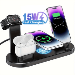 15W Folding Wireless Charger Stand - Fast Charge for Samsung & iPhone | Wireless Charging |