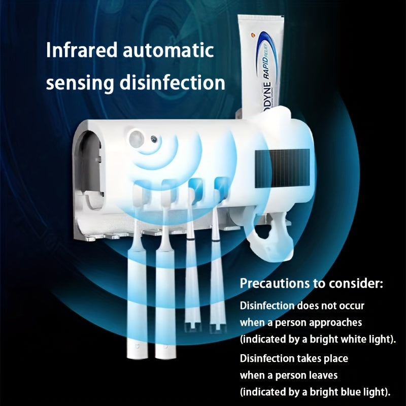 Hygienic Bathroom Companion: Smart Toothbrush Sanitizer and Holder | Bathroom Accessories |