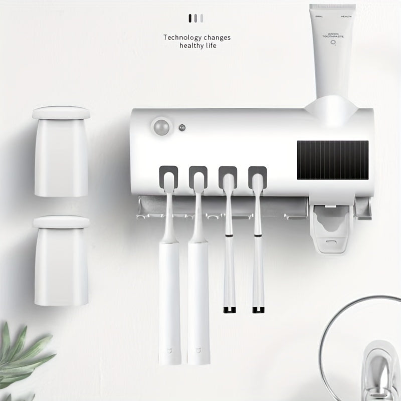 Hygienic Bathroom Companion: Smart Toothbrush Sanitizer and Holder | Bathroom Accessories |