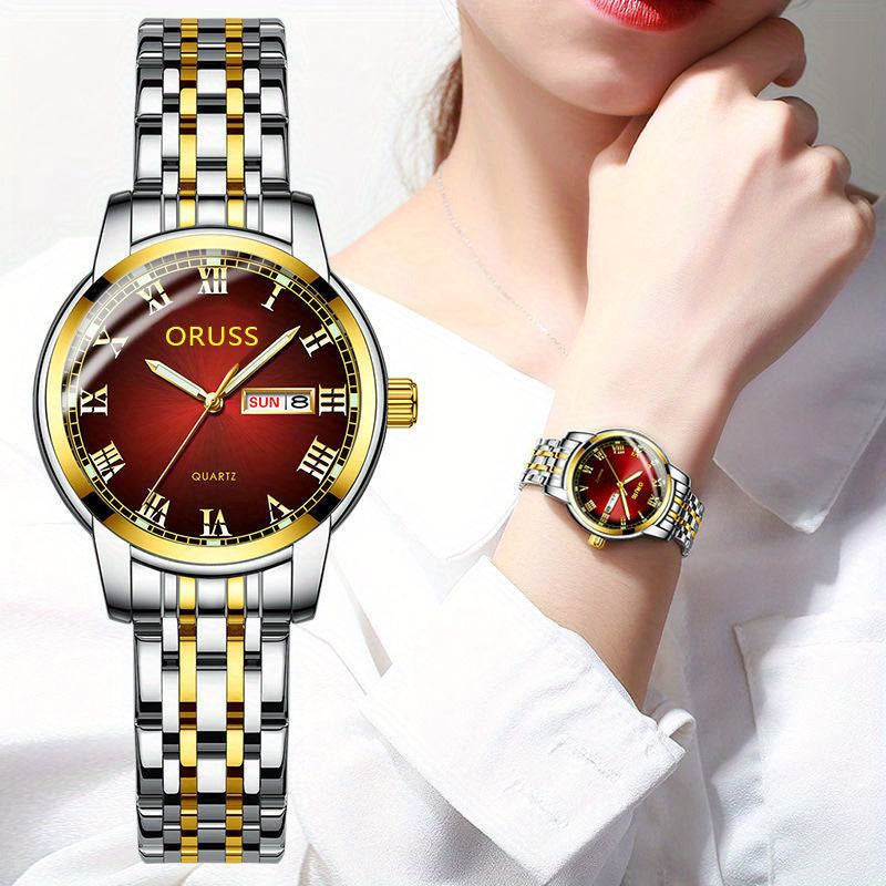 Elegant Waterproof Women's Quartz Watch with Luminous Dial | Women's Watches |