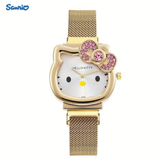 Adjustable Strap Authorized Sanrio Cartoon Hello Kitty Watch, Cute Birthday, Christmas, and Thanksgiving Gift