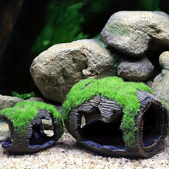 Aquarium Escape Cave, Fish Tank Landscaping Decoration Shrimp House, Cichlid Shrimp Nest Hiding Ornament