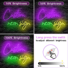 1pc 20-22 Inch Double Row LED Neon Sign, Customizable USB Powered with Dimmer Switch, Acrylic and Plastic, Wall-Mounted Decorative Light