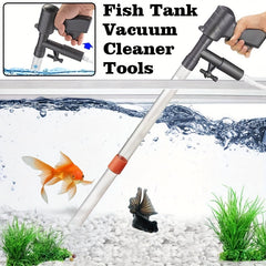 1pc Gravel Vacuum Aquarium Vacuum Gravel Cleaner With Air-Pressing Button, Glass Scraper, Adjustable Water Flow Controller For Fish Tank Cleaning And Water Changing