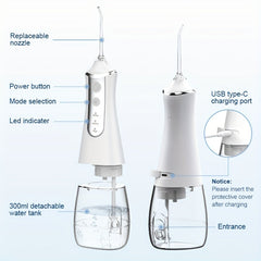 300ml Electric Water Flosser Set for Teeth Whitening With 5 Jet Tips | Oral Care |