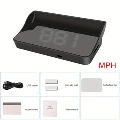 HUD Head Up Display Vehicle Speed Multifunctional LCD Projection Instrument Cluster MPH Or KM/H | Car Accessories|