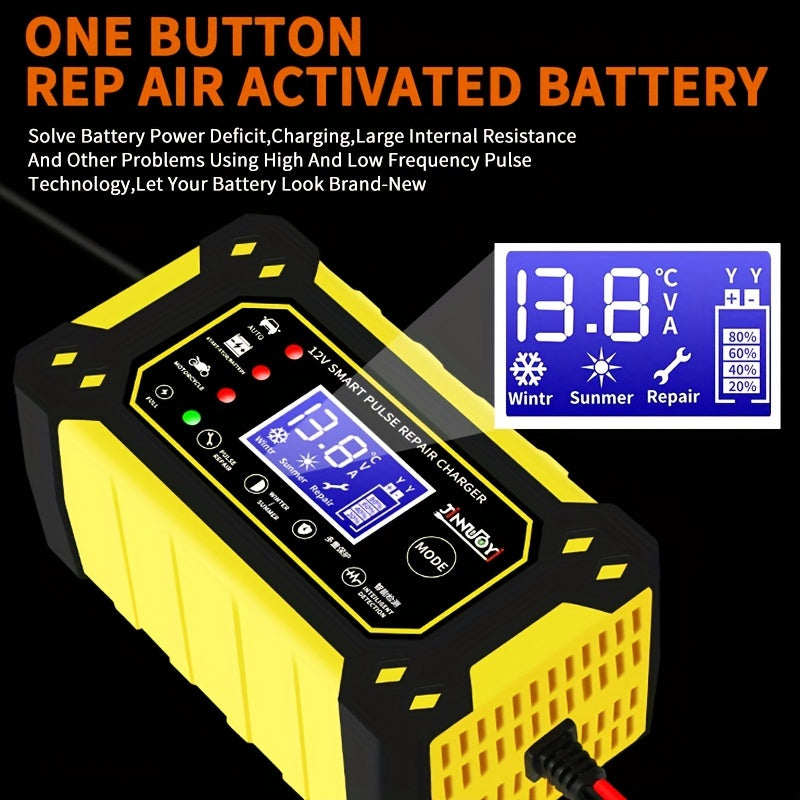 Keep Your Battery Charged: AU 6A 12V Digital Car Battery Charger | Car Accessories |