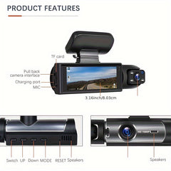 Enhance Your Car's Safety with a High-Definition Dual-Lens Driving Recorder | Dash Cams |