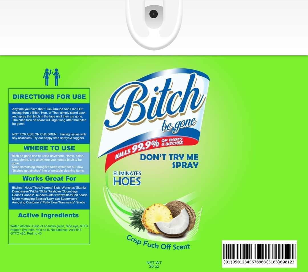 B***h Be Gone Lysol Tumbler