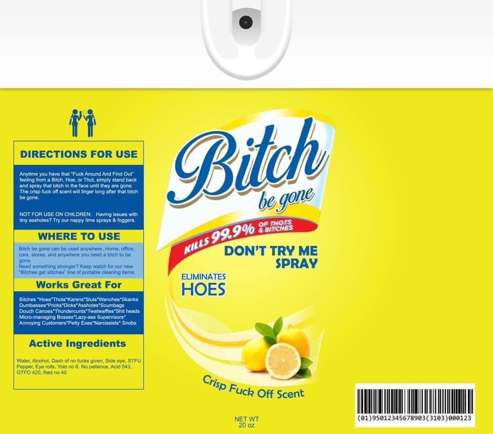 B***h Be Gone Lysol Tumbler