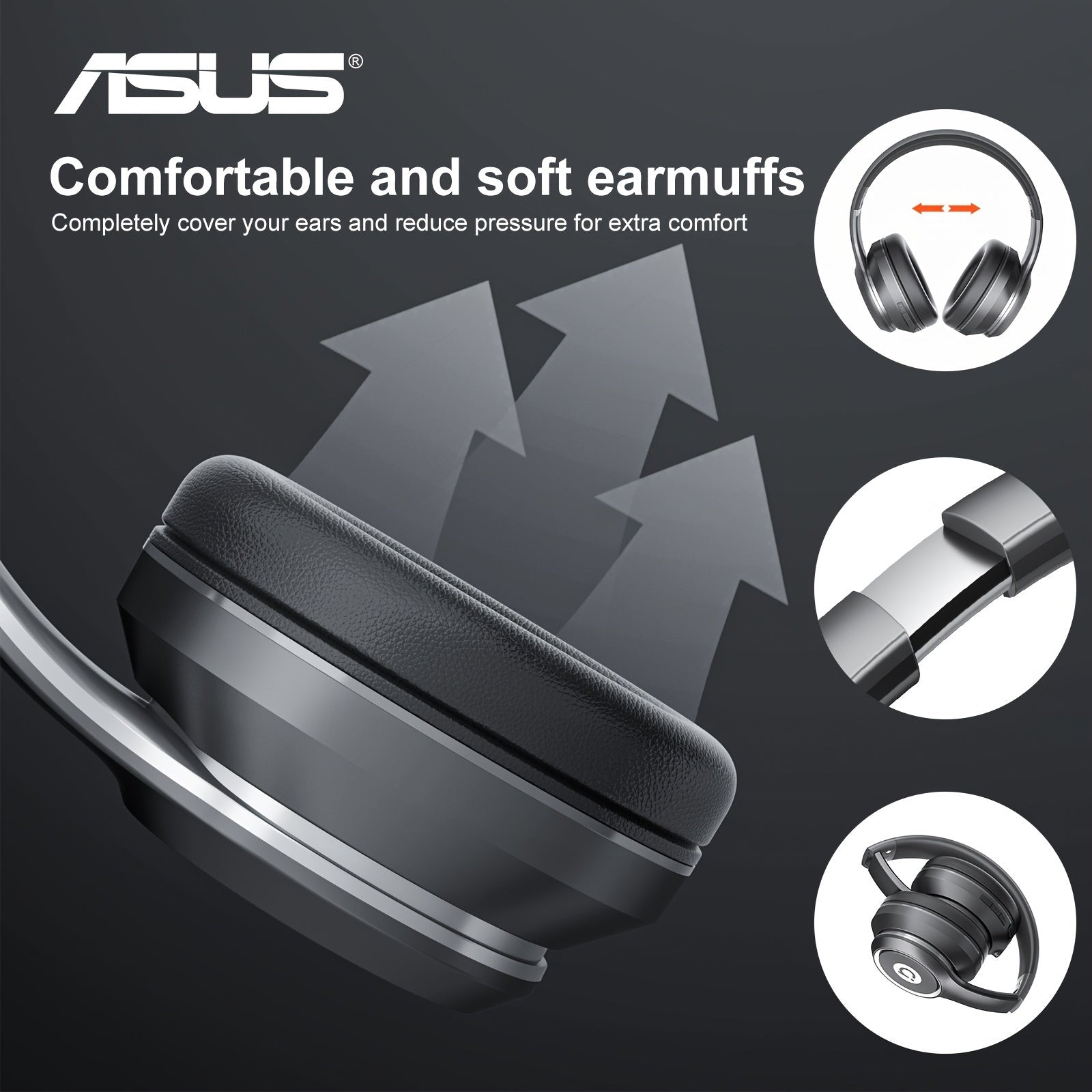 Immerse Yourself in Pure Audio Bliss with ASUS AS-D96 5.3 Wireless Headphones | Headphones And Earbuds|