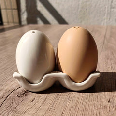 2pcs, Salt And Pepper Shakers Set, Seasoning Bottle, Spice Shakers, Ceramic Egg Seasoning Jar, Cute Spice Shakers For Outdoor Picnic BBQ, Kawaii Spice Jar Kitchen Utensils, Apartment Essentials, Kitchen Decor, Mother's Day Gifts, Farmhouse Decor