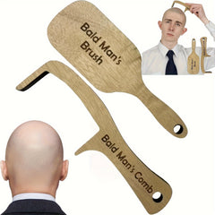 2pcs Funny Bald Men's Comb Set - Perfect Christmas Gag Gift, Unique Hair Styling Tool, Ideal for Grandpa & Party Pranks