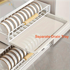 Heavy Duty Storage And Organization Slide Out Pantry Shelves, Metal Dish Multipurpose Drying Storage Racks , Kitchen Supplies