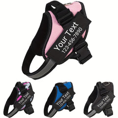 Custom Personalized Dog Harness with Reflective Strip | Pets Accessories |