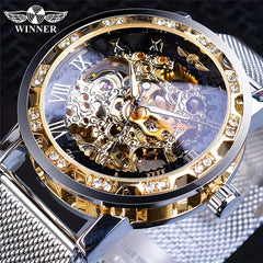 Elevate Your Style with the Men's Fashion Rhinestone Mechanical Watch | Men Watches|