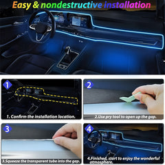 Illuminate Your Car Interior with Dynamic RGB LED Strip Lights | Car Accessories|