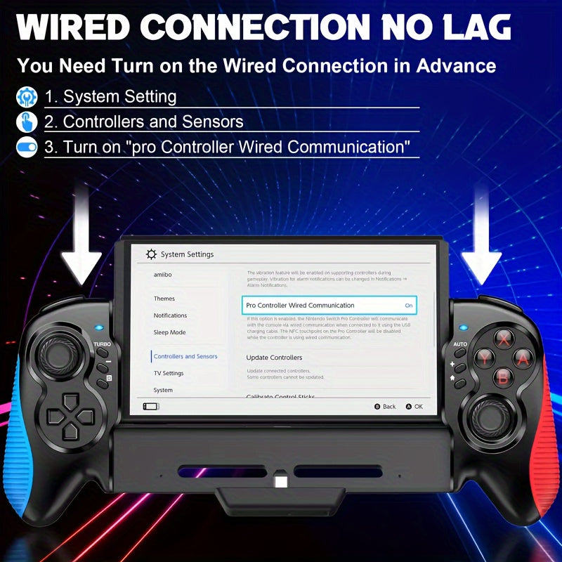 1pc Multi-Functional Game Controller for Switch - Turbo Function Adjustment, Compact Design, and Versatile Gaming Experience