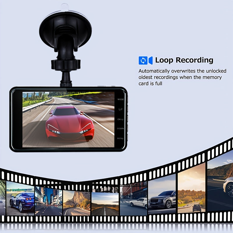 Dual Front & Rearview Camera Dash Cam with 10.16 CM Touchscreen Display | Dash Cams |