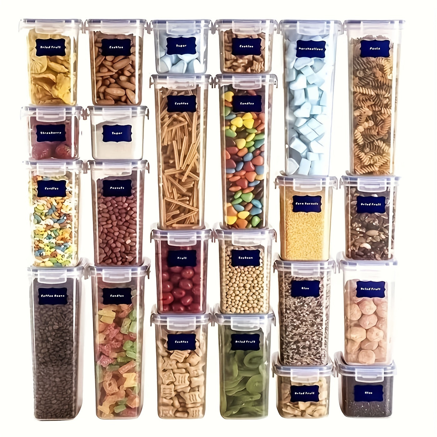 Keep Your Kitchen Organized: Airtight Food Storage Containers Set (36pcs) | Storage Organization |