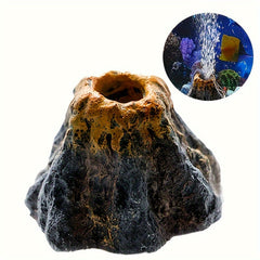 ABS Volcano Air Stone Aquarium Decoration - Bubble Aerator for Fish Tank, Power-Free Oxygen Accessories for Small Tanks, No Hose