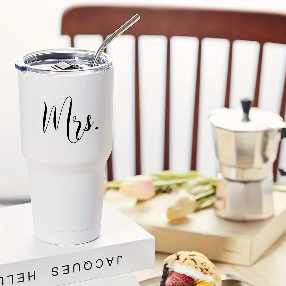 Celebrate Love on the Go with Our Mr. and Mrs. Car Cups Set | Drinkware |