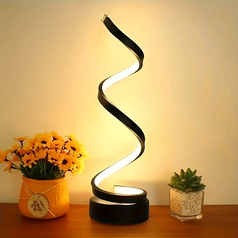 Illuminate Your Space: Spiral Table Lamp | Lighting |