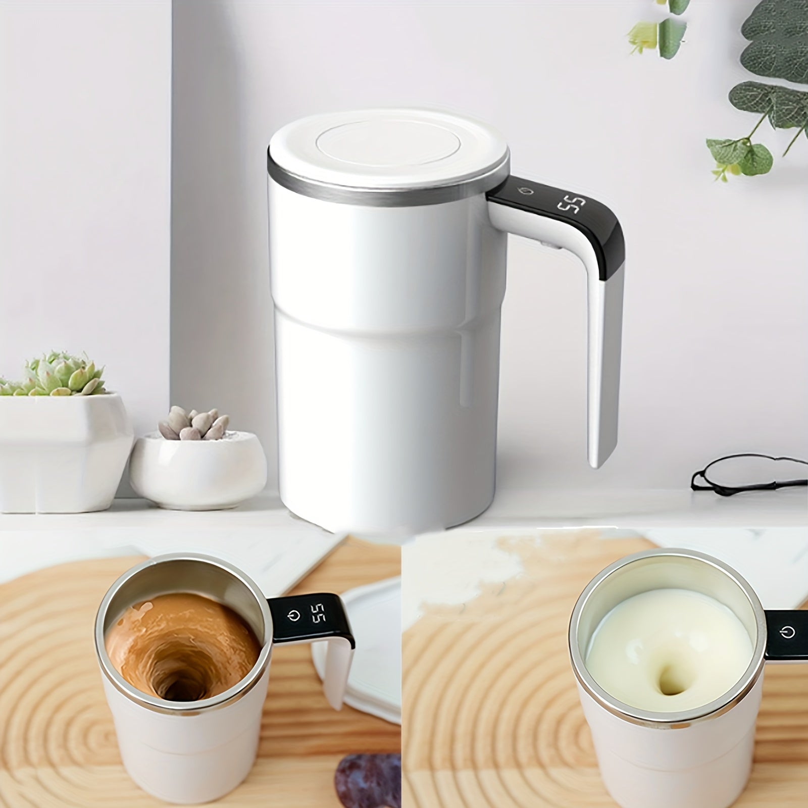 Effortless Mixing: Rechargeable Self-Stirring Coffee Mug | Drinkware |