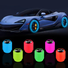 10pcs Fluorescent Tire Valve Stem Caps, Luminous Auto Wheel Air Valve Cap, Universal Decoration Accessories For Car, Truck, SUV,Bike