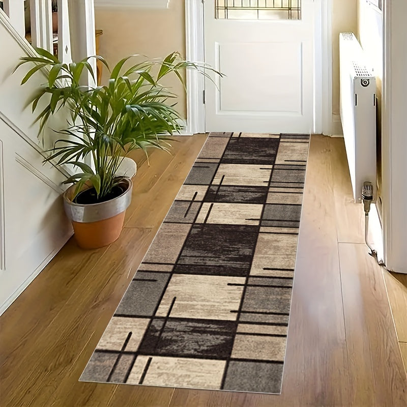 Geometric Absorbent Non Slip Rug - Stain Resistant Waterproof Long Strip Floor Mat | Rugs & Mats |