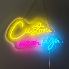 1pc 20-22 Inch Double Row LED Neon Sign, Customizable USB Powered with Dimmer Switch, Acrylic and Plastic, Wall-Mounted Decorative Light