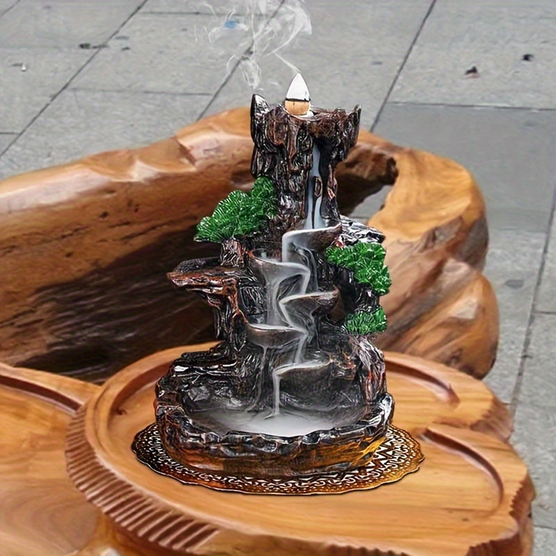 Experience Serenity: Mountain Design Backflow Incense Holder | Decoration Items |