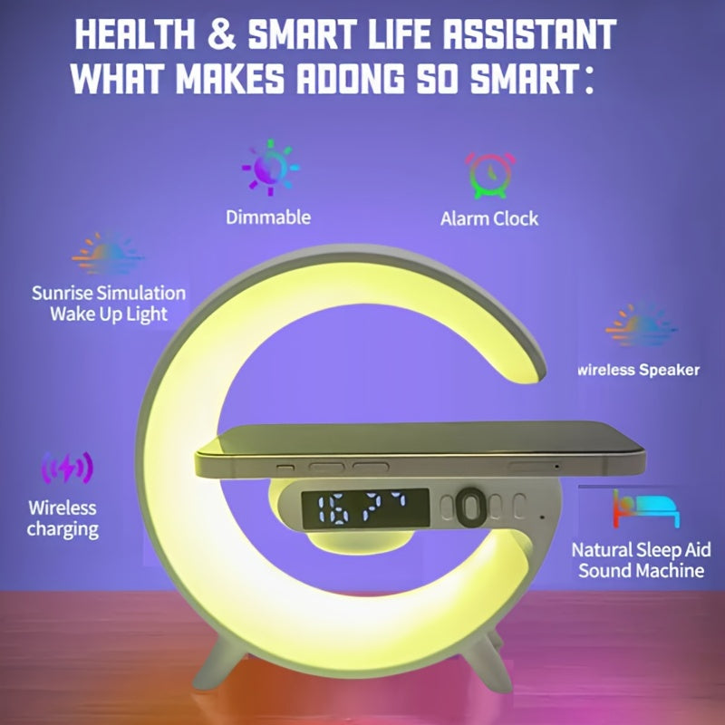 Elevate Your Mornings with our Wireless Speaker Rhythm RGB Light Bar Smart Light Sunrise Alarm Clock | Electronic Gadgets|