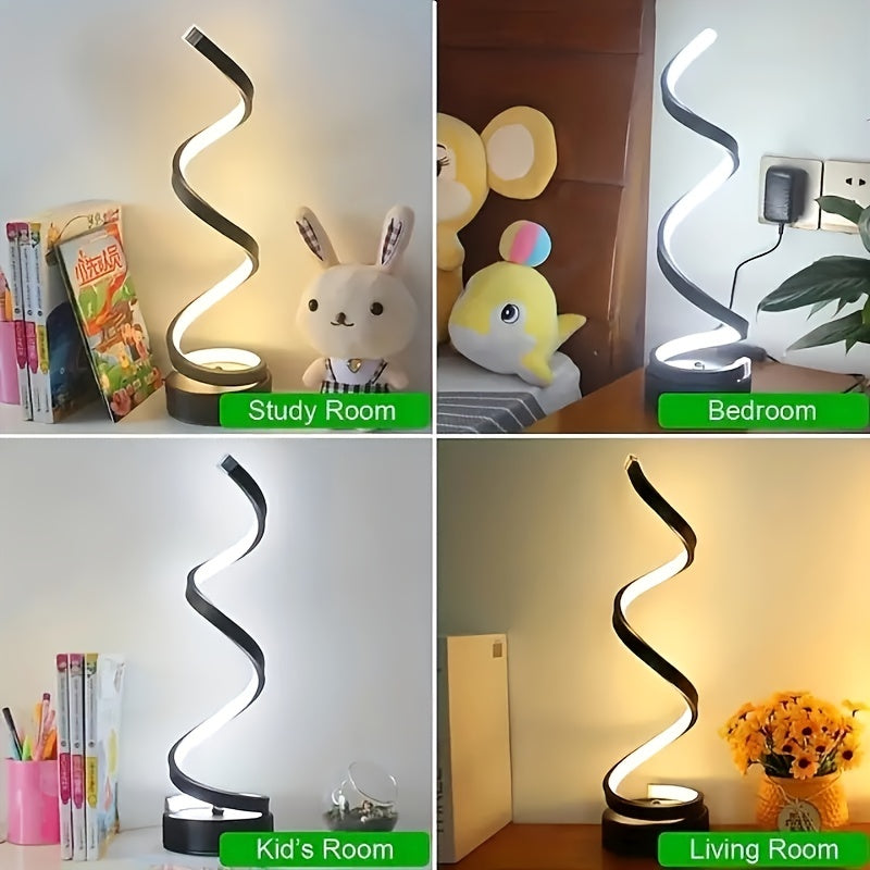 Illuminate Your Space: Spiral Table Lamp | Lighting |