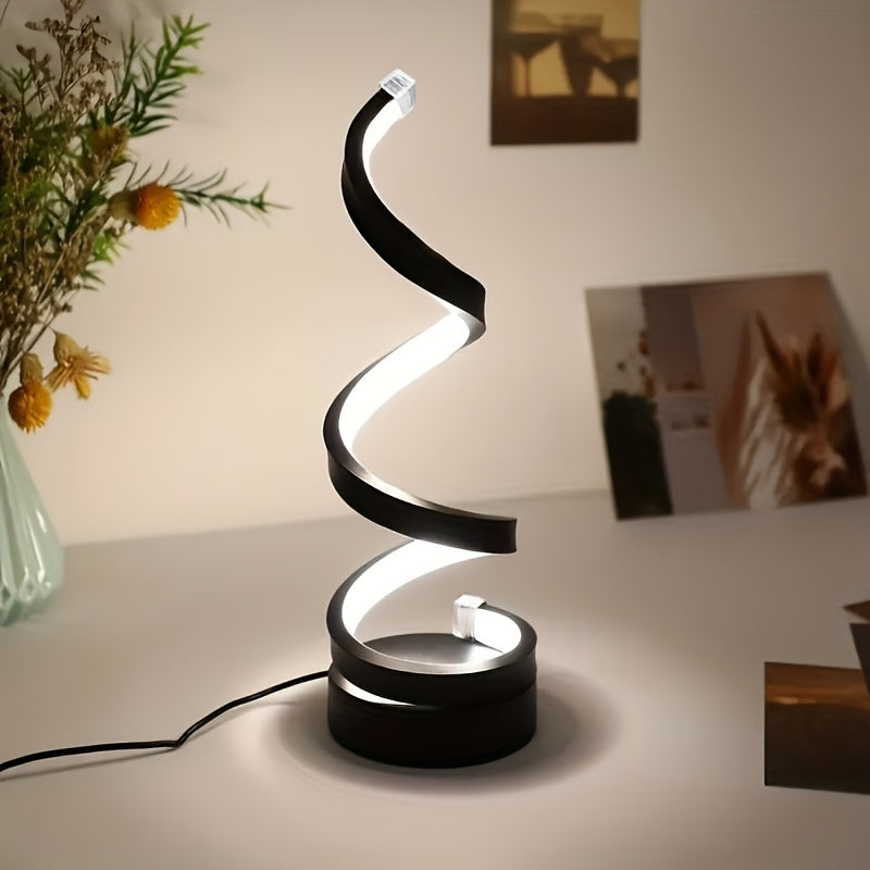 Illuminate Your Space: Spiral Table Lamp | Lighting |