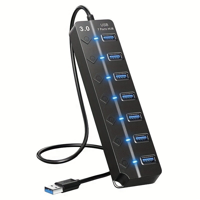 Enhance Your PC Connectivity with the 7-Port USB 3.0 Hub | Electronics|