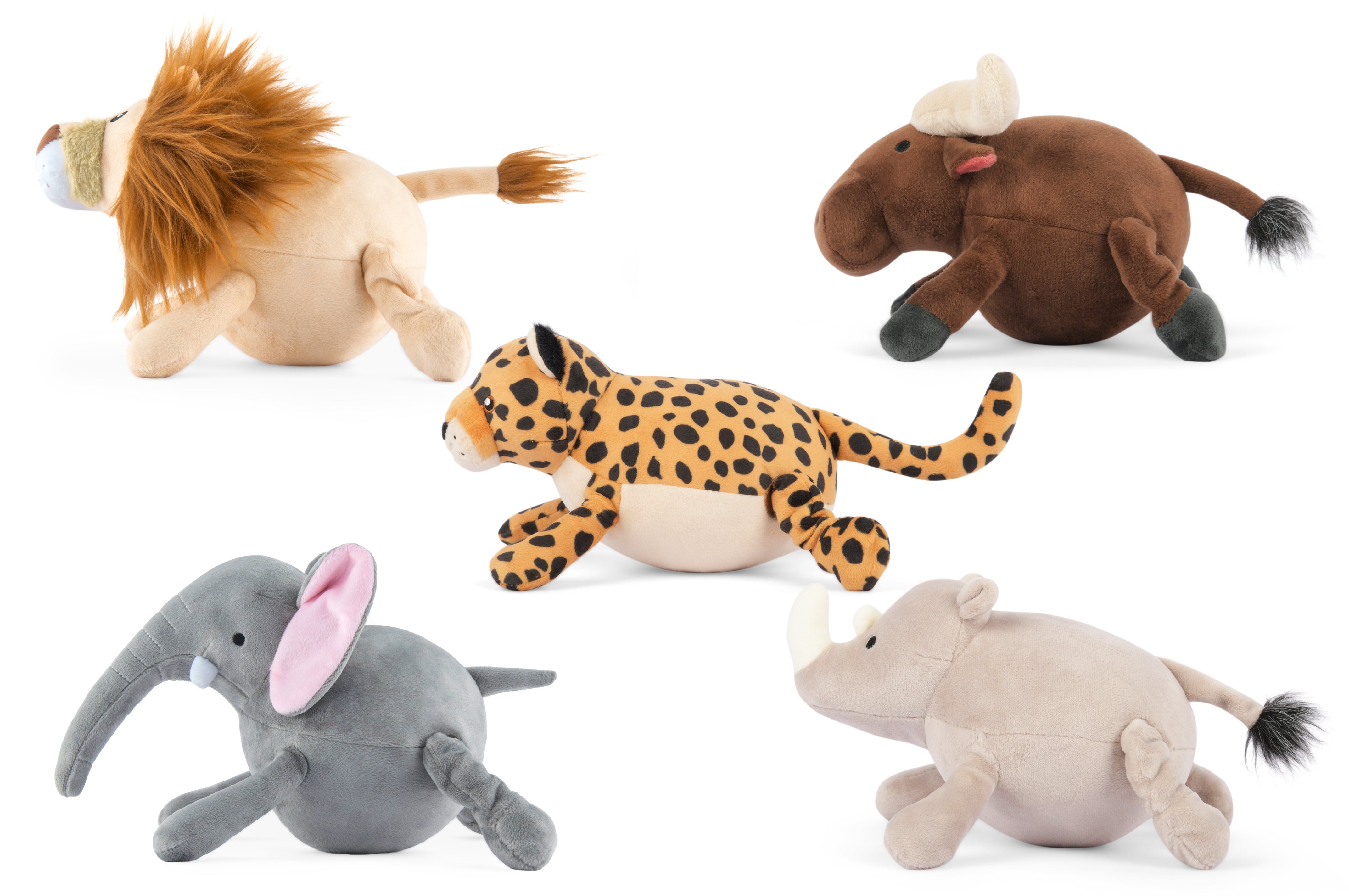 Big Five of Africa, Squeaky Plush Dog Toy, Logan the Leopard