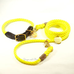 Adjustable Rope Leash, Neon Yellow