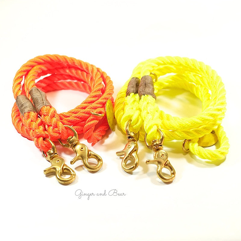 Adjustable Rope Leash, Orange Rescue