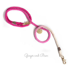 Adjustable Rope Leash, Magenta