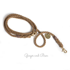 Adjustable Rope Leash, Natural