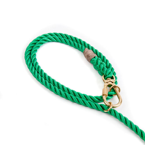 Adjustable Rope Leash, Miami Green