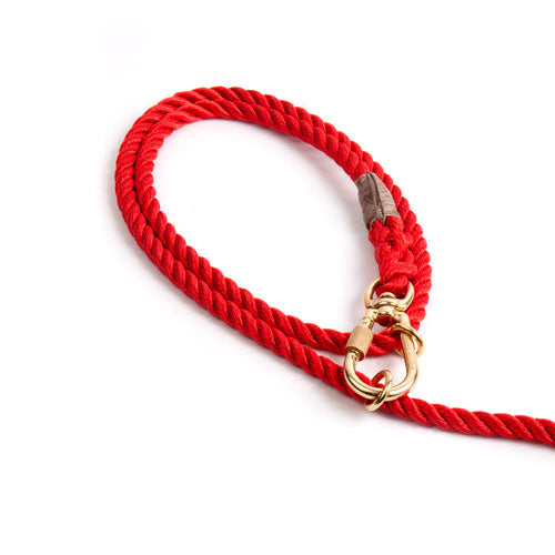 Adjustable Rope Leash, Red