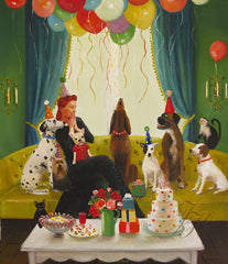 Art print, Miss Moon Was A Dog Governess. Lesson Sixteen: Practice The Art Of Good Conversation; Listen More Than You Speak.