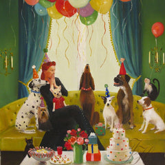 Art print, Miss Moon Was A Dog Governess. Lesson Sixteen: Practice The Art Of Good Conversation; Listen More Than You Speak.