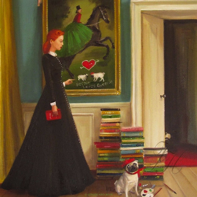 Art print, Miss Moon Was A Dog Governess. Lesson Three: Respect The Property Of Others.